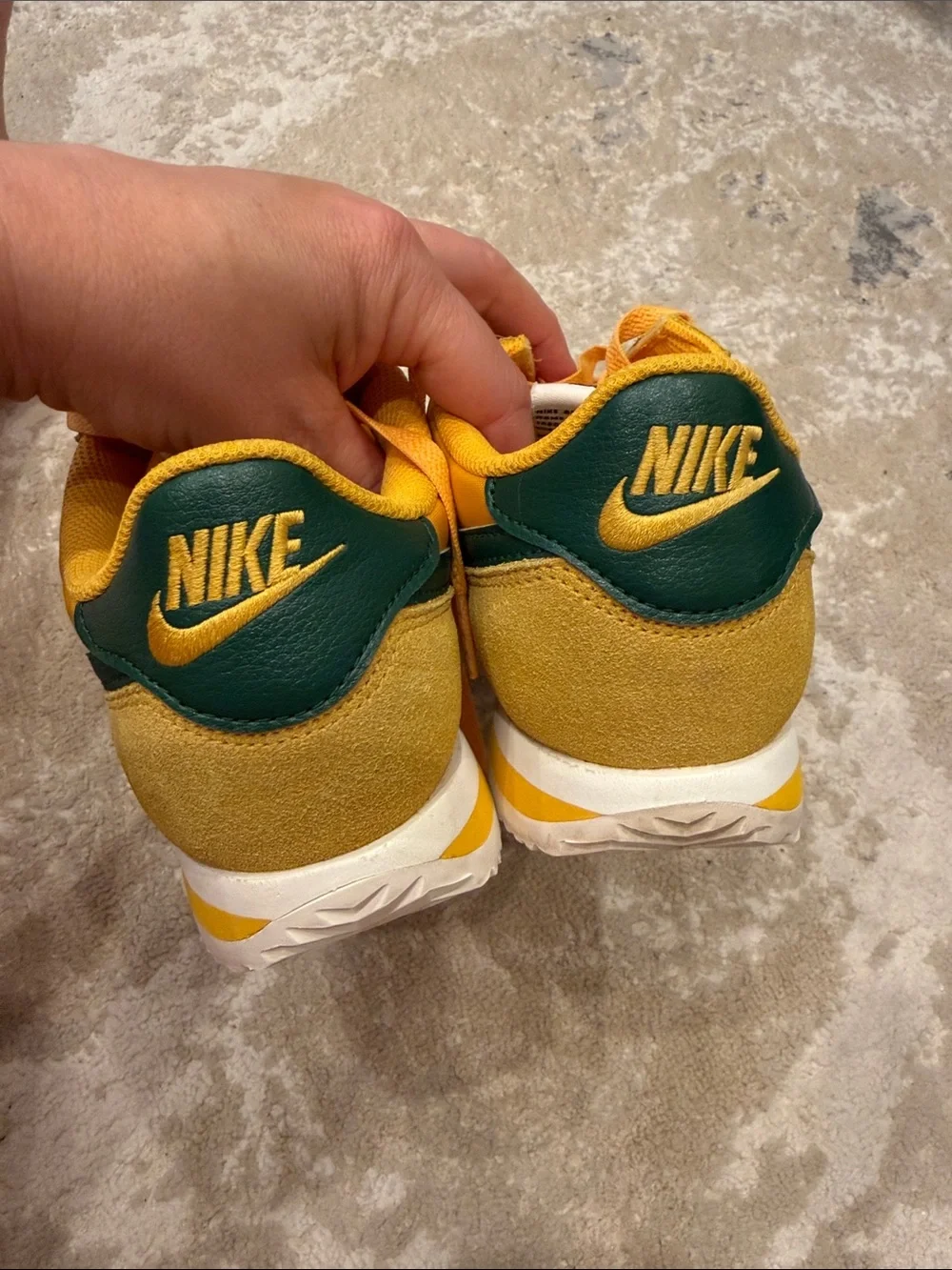 Nike Cortez TXT sneakers in yellow and green Size 9.5